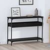 vidaXL Console Table Black oak 100 x 29 x 75 cm Engineered wood