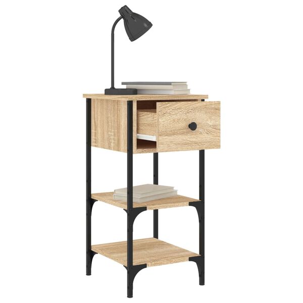 vidaXL Bedside Cabinet Sonoma Oak 34x36x70 cm Engineered Wood