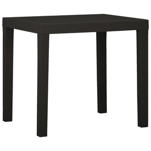 vidaXL Garden Table | Anthracite | Plastic | Medium | Lightweight | Garden Table