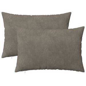 vidaXL Cushion Cover 2 pcs HEERLEN Light Grey 30 x 50 cm Velvet