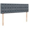 vidaXL Ottoman Bed with Mattress Dark Grey Queen Velvet