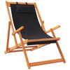vidaXL Folding Beach Chairs 2 pcs Black Fabric
