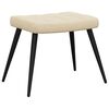 vidaXL Relaxing Chair with a Stool Cream Fabric