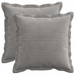 vidaXL Cushion Cover 2 pcs HOUTEN Light Grey 40 x 40 cm Corduroy