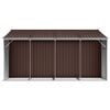 vidaXL Garden Shed Brown 277x365.5x179 cm Galvanised Steel