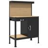 vidaXL Workbench Black 90 x 49 x 141 cm Engineered Wood and Metal