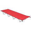 vidaXL Camping Bed | Red | 600D Oxford fabric and steel | 180 cm x 60 cm
