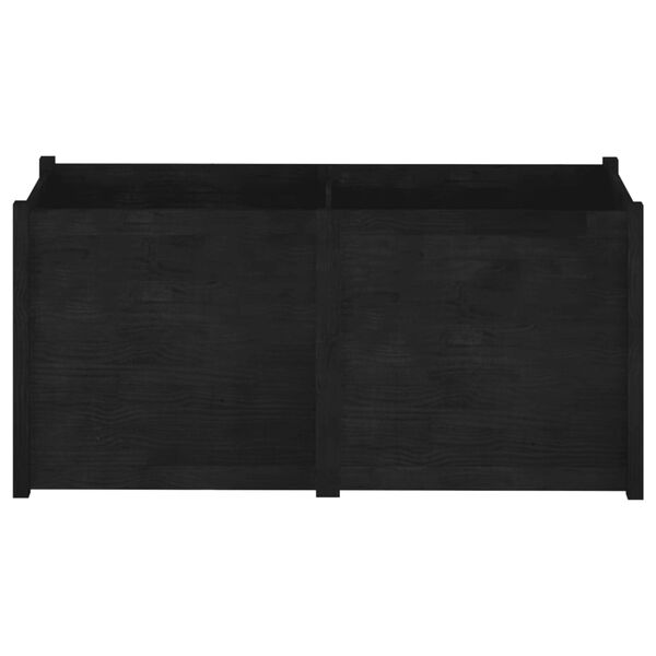 vidaXL Garden Planter Black 150x50x70 cm Solid Pinewood