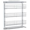 vidaXL 3-Tier Pull-out Kitchen Wire Basket Silver 47x15,5x55,5 cm