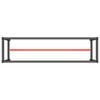 vidaXL Work Bench Frame Matte Black and Matte Red 210x50x79 cm Metal