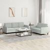 vidaXL 2 Piece Sofa Set Light Grey Velvet