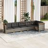 vidaXL 6 Piece Garden Sofa Set with Cushions Grey Poly Rattan
