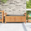 vidaXL Garden Storage Bench with Cushion 126 cm Solid Wood Acacia