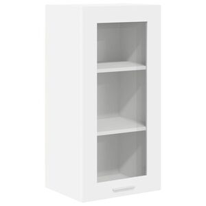 vidaXL Hanging Cabinet with Door White 40 x 31 x 80 cm Engineered Wood