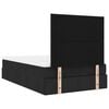 vidaXL Ottoman Bed with Mattress & LEDs Black King Single Fabric