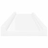 vidaXL Picture Frame Ledge Shelves 2 pcs White 80x9x3 cm MDF