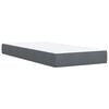 vidaXL Box Spring Bed with Mattress Dark Grey King Single Fabric