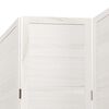 vidaXL Room Divider 4 Panels White Solid Wood Paulownia