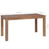 vidaXL Dining Table Solid Teak Wood with Natural Finish 140x70x76 cm