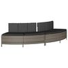 vidaXL Hot Tub Surround Grey Poly Rattan and Solid Wood Acacia
