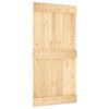 vidaXL Sliding Door NARVIK Natural and Black 100 x 210 cm (213.5 cm)