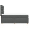 vidaXL Box Spring Bed with Mattress Dark Grey King Single Fabric
