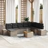 vidaXL Garden Sofa Set 9 pcs Grey