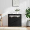 vidaXL Sideboard with LED Lights Black 80x35x75 cm