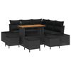 vidaXL Garden Sofa Set 9 pcs Black Poly rattan