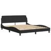 vidaXL Bed Frame without Mattress Black 152x203 cm Queen Velvet