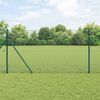 vidaXL Fence Post Green 25 x 1 m (16 x 16 mm mesh) Steel