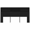 vidaXL Headboard Cabinet Black Oak 200 x 19 x 103.5 cm Engineered Wood