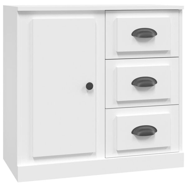 vidaXL Sideboards 2 pcs White Engineered Wood