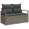 vidaXL Garden Sofa Set with Cushion 8 pcs Grey Poly rattan