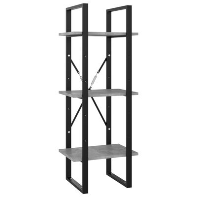 vidaXL 5-Tier Book Cabinet Concrete Grey 40x30x175 cm Engineered Wood
