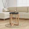 vidaXL Coffee Table Black 41x41x48.5cm Engineered Wood&Solid Wood Pine