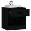 vidaXL Bedside Cabinets 2 pcs with Drawer Black