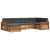vidaXL Outdoor Sofa Set 6 pcs Natural and Anthracite