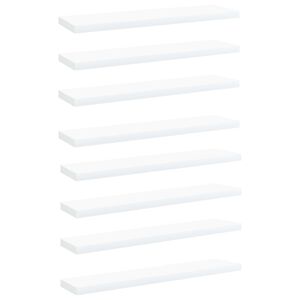 vidaXL Bookshelf Boards 8 pcs White 40x10x1,5 cm Engineered Wood