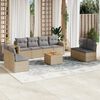 vidaXL 9 Piece Garden Sofa Set with Cushions Mix Beige Poly Rattan