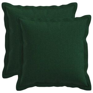 vidaXL Cushion Cover 2 pcs HOUTEN Dark Green 40 x 40 cm Faux Linen