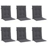 vidaXL Garden Lowback Chair Cushions 6 pcs Anthracite Oxford Fabric