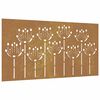 vidaXL Garden Wall Decoration 105x55 cm Corten Steel Flower Design