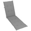 vidaXL Outdoor Deck Chair with Footrest and Cushion Solid Acacia Wood