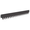 vidaXL Lawn Edging 10 pcs 103 x 15 cm Steel Black
