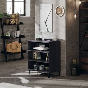 vidaXL Sideboard High Gloss Grey 57x35x70 cm Engineered Wood