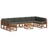 vidaXL Outdoor Sofa Set 11 pcs Natural and Anthracite