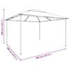 vidaXL Gazebo 4x4x3 m Anthracite 180 g/m&sup2;