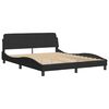 vidaXL Bed Frame without Mattress "Hanko" Black 152x203 cm Queen Velvet
