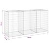 vidaXL Gabion Wall with Covers Galvanised Steel 200x60x100 cm